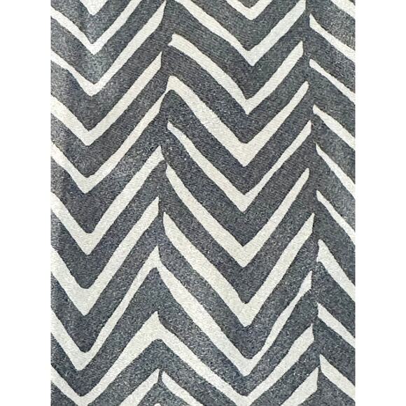 Evan Picone Grey Herringbone Silk Scarf 66"L x 7"W - Picture 2 of 6